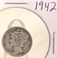 1942 Mercury Silver Dime