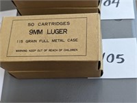 9mm Luger Ammo - 100 Rounds