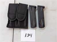 Pair of .40 Cal Clips and Holster