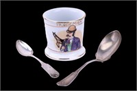 Weiler, J.Adam Silver Spoons & Shaving Cup