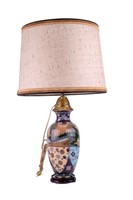Vintage Chinese Enameled Dragon Lamp