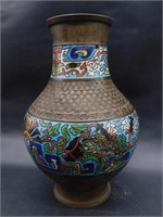 JAPANESE CLOISONNE VASE VINTAGE ANTIQUE