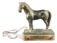Vintage Abbotwares horse statue tube radio