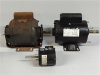 3 Electric Motors 3/4 HP, 1/4hp & 1/20 hp