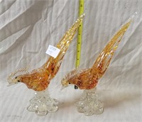 2 LARGE VENETIAN MURANO GLASS GLASS ART FIGURES