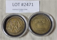 2 HISTORY CHANNEL CLUB TOKENS