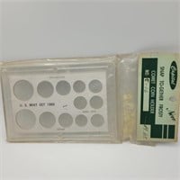 1960 US MINT SET NOS SNAP TOGETHER FROSTY COIN