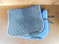 EQUESTRIAN SADDLE PAD SET OF 2 VINTAGE ANTIQUE