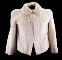 Henri Bendel NY Vintage White Fur Coat