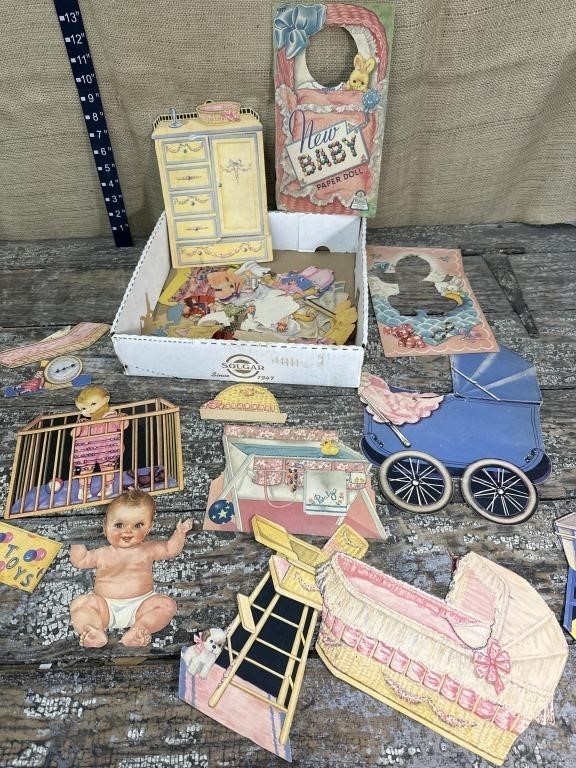 Vintage paper baby & baby accessories