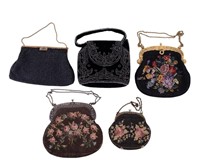 Antique Beaded & Embroidered Purses