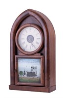 New Haven Reverse Painted Mantle Clock