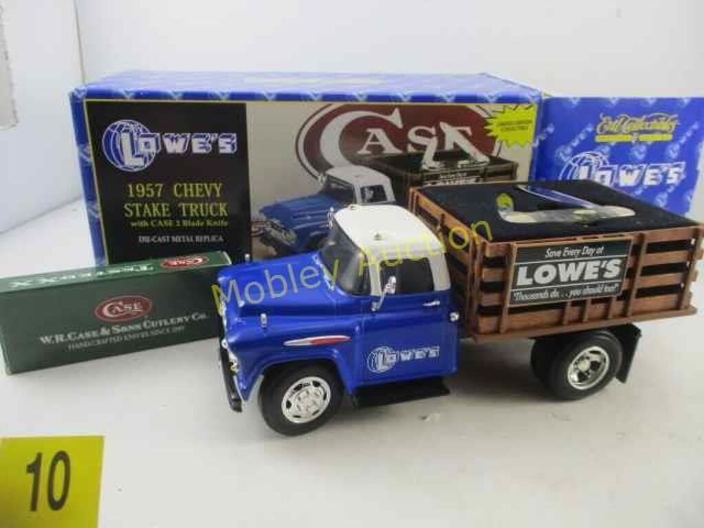 NEW IN BOX 1957 LOWES CHEVY BED W/ CASE KNIFE