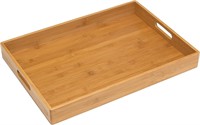 Solid Bamboo Wood Serving Tray