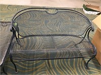 Decorative Metal Patio Bench