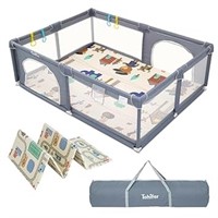 Baby Playpen With Mat, Large Baby Play Yard For