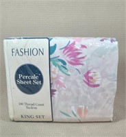 Fashion King Percale Sheet Set