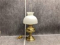 White and Gold Toned Lamp