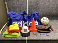 Youth Soccer Coach Gear and Baseball Glove