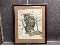 Great Horned Owl Framed Art Print with Certificate