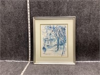 Building and Trees Framed Art