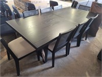 Bayside - 9 Piece Black Dining Table Set W/Tags