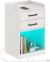 Seventable Nightstand With Charging Station And
