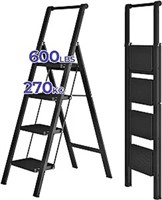 Joiscope 4 Step Ladder, Foldable Step Stools For