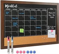 4 Thought Chalkboard Calendar Corkboard Combo,