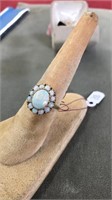 14K YG & OPAL APPEARING STONE RING