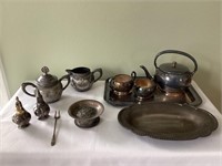 silver plated and coper-silver servering ware