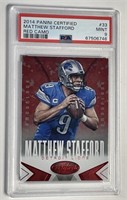 2014 Panini #33 Matthew Stafford Red PSA 9 Pop 1