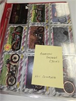 Vintage Motorcycle Collector Cards in Notebook