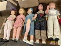 5ct Vintage Collector’s Child Dolls (one damaged)