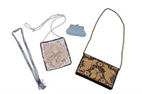 Two Vintage Purses & Necklace