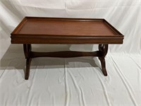 Vintage Harp Coffee Table with Glass Insert