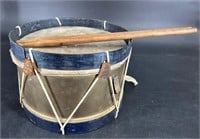 Antique Civil War Era Drum W Sticks