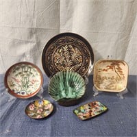 PAINTED GLASS DISHES