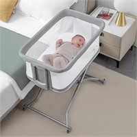 Baby Bassinet, All Mesh Baby Bassinet With Wheels,