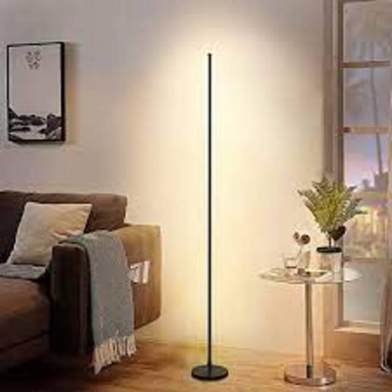 Led Modern Floor Lamp - Metal Line Design Standing