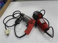 (2)Milwaukee electric drills.