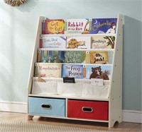 Seirione Kids Book Rack, 4 Sling Bookshelf