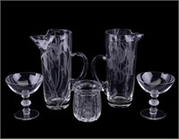 Pair of Lalique Crystal Sherbets, Crystal Cocktail