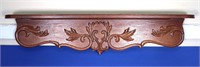 Victorian Carved Oak Plate Shelf