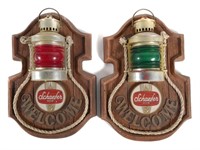 PAIR SCHAEFER BEER LIGHTED SIGNS