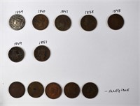 12 CORONET LIBERTY HEAD Large Cents 1815-1857