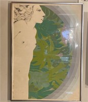 Aliina Lahti signed lithograph "Leaves" 32/50