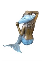Mermaid Holding Conch Shell - Fountain Sculpture