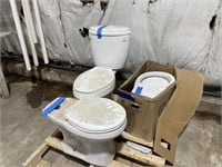 1 COMPLETE TOILET AND 2 EXTRA BOWLS