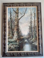 Original Signed Wilhelm Brauer Landscape Tree